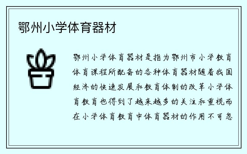 鄂州小学体育器材