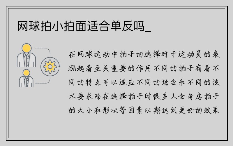 网球拍小拍面适合单反吗_