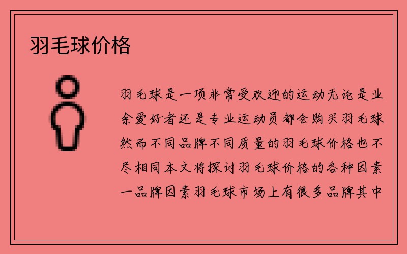 羽毛球价格